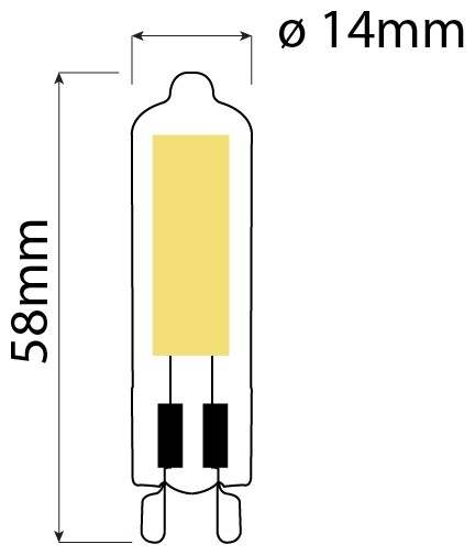 LED žárovka G9 COB 3.5W 4000K